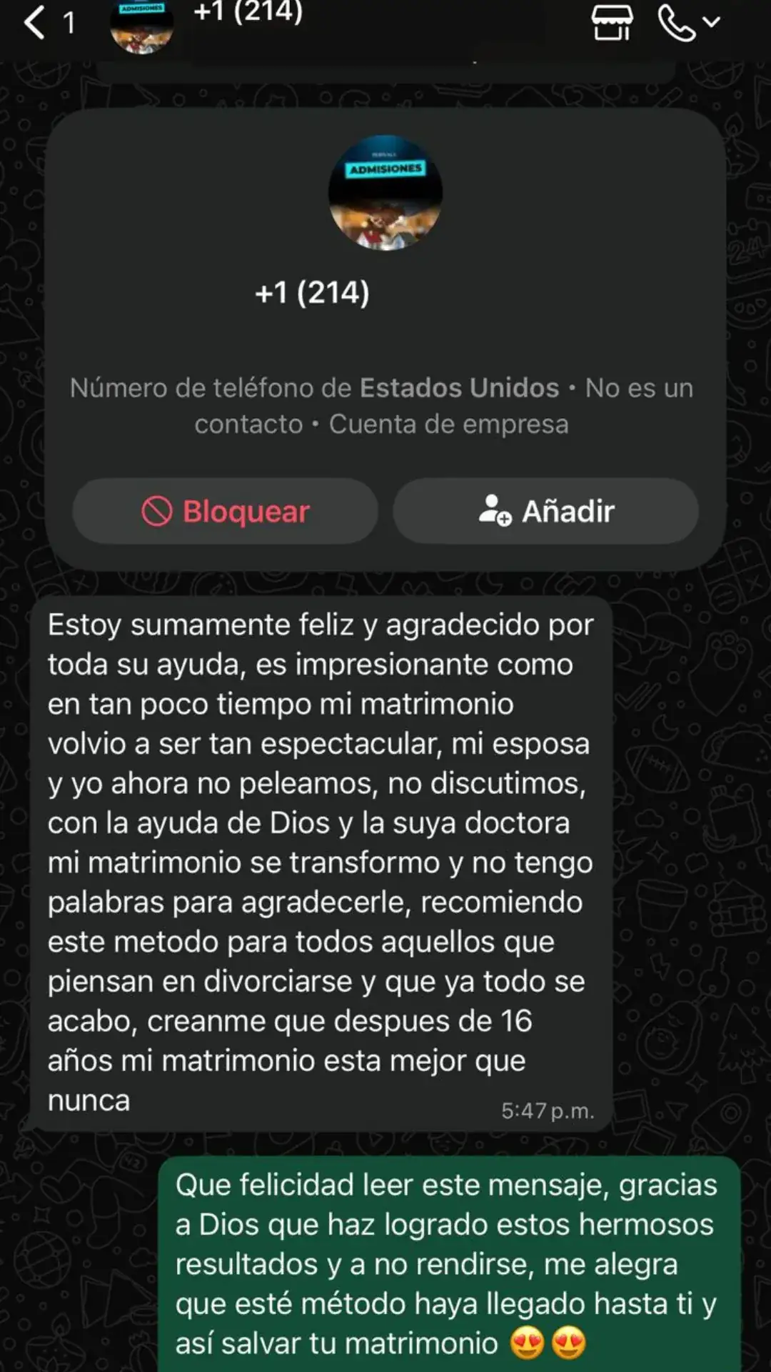 Testimonio de matrimonio transformado tras 16 años
